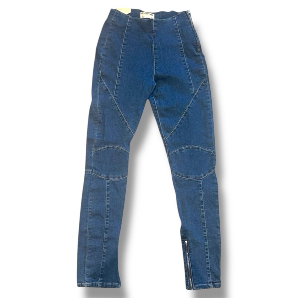 NWT Free People Size 25 We The Free Bella Moto Mid Rise Stretch Skinny Jeans